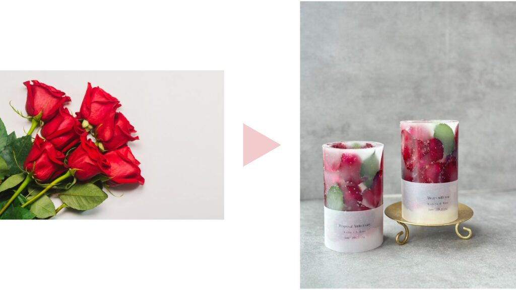 花嫁の手紙 bellbouquet(ベルブーケ) アフターブーケキャンドル