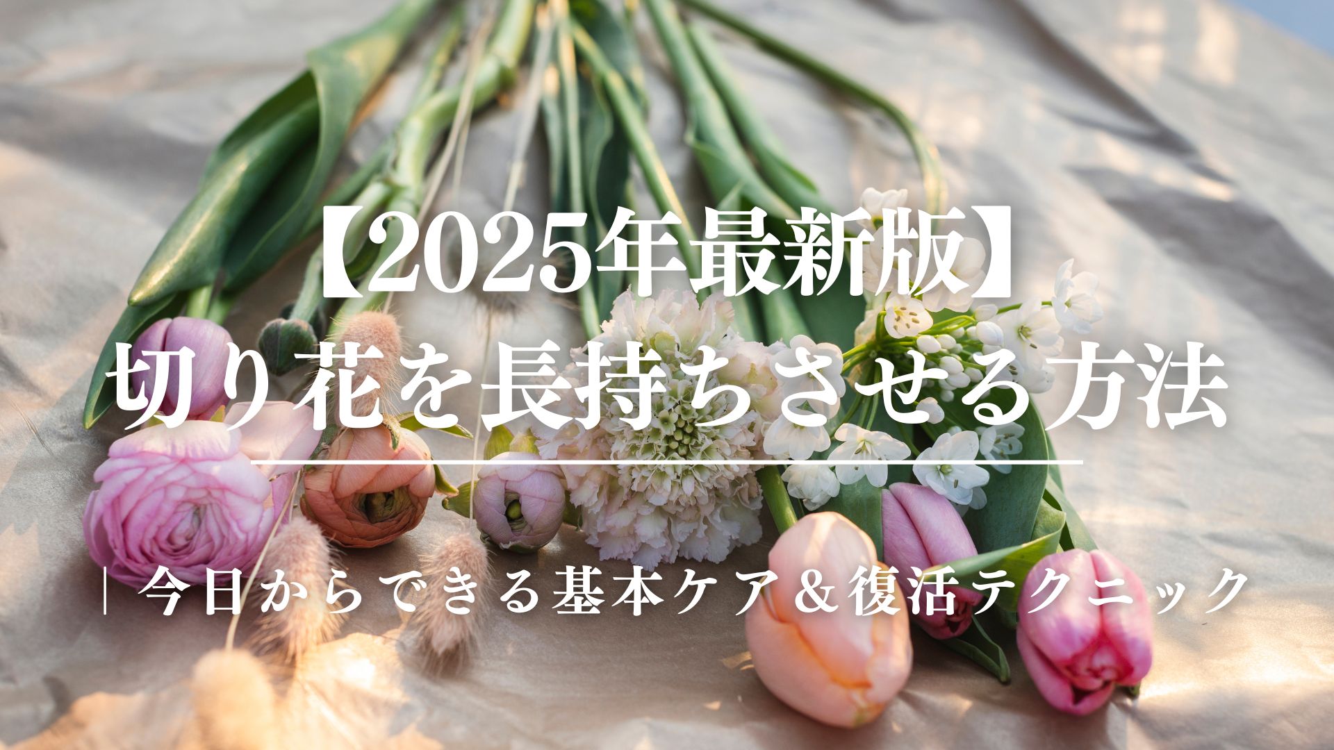 【2025年最新版】切り花を長持ちさせる方法｜今日からできる基本ケア＆復活テクニック